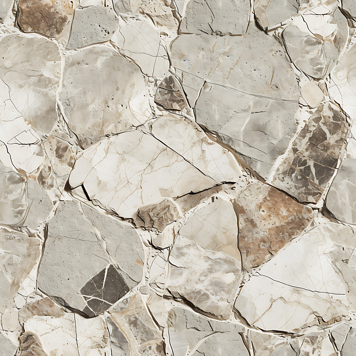 Cracked Natural Stone Ground In Earthy Tones seamless PBR texture preview