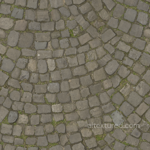 Cobblestone Moss Castle - Moss Castle Fort Fort Pavement Floor seamless Moss PBR texture