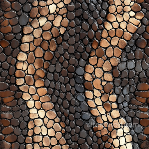 Stylized Reptilian Skin Seamless Texture with Distinct Scaly Pattern and Glossy Sheen seamless Skin PBR texture