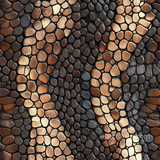 Stylized Reptilian Skin Seamless Texture with Distinct Scaly Pattern and Glossy Sheen Skin texture preview