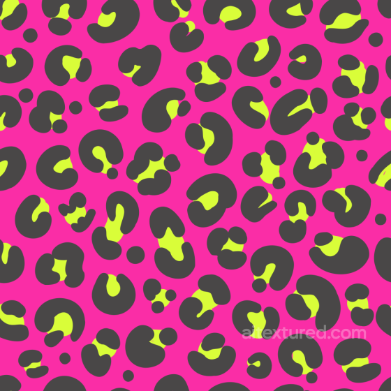 Neon Pink Leopard Print Fabric Seamless Texture with Black and Yellow Spots Leopard Print texture preview