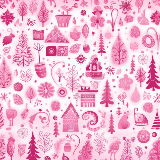 All Christmas Digital paper Texture of Pink Christmas Digital Paper with Festive Elements All Christmas Digital paper texture preview