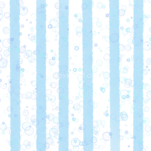 Seamless 3D PBR Texture of Soft Blue Watercolor Stripes with Translucent Bubbles