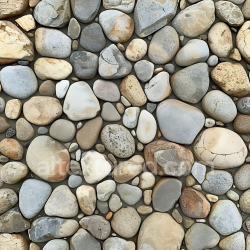 seamless Seamless 3D River Pebble Stone PBR Texture with Natural Rounded Stones texture 8k free download PBR