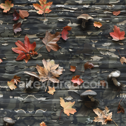 seamless Seamless 3D Woodland Camouflage PBR Texture Featuring Autumn Leaves and Natural Decay texture 8k free download PBR