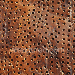 seamless Seamless 3D Perforated Rustic Brown Leather PBR Texture with Wrinkles and Cracks texture 8k free download PBR