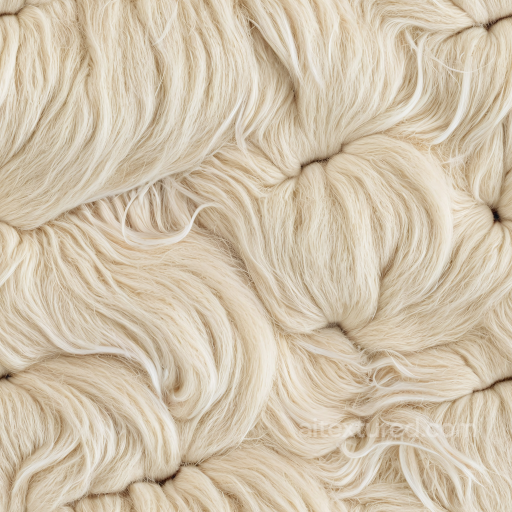 Fluffy Tufted Cream Leather Texture with Soft Fur Detail seamless Leather PBR texture