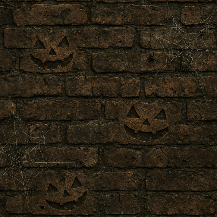 Brick - Halloween Old Grimy Brick Wall Surface seamless PBR texture preview