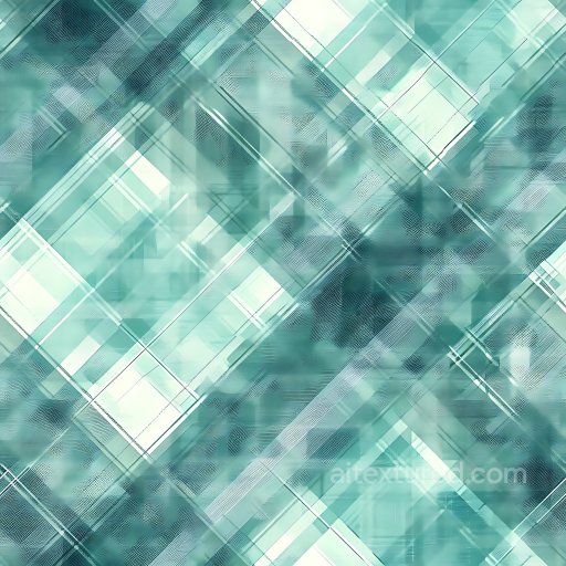 Seamless 3D PBR Texture of Layered Blue-Green Plaid with Soft Diffused Weaves texture preview