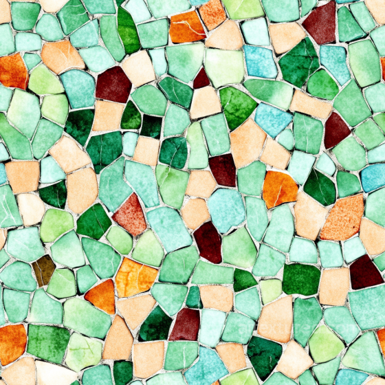 Mosaic Texture of Colorful Irregular Ceramic Tiles Mosaic texture preview