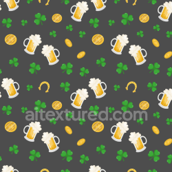 seamless Seamless 3D PBR St Patrick Digital Paper Texture with Beer Mugs and Shamrocks texture 8k free download PBR