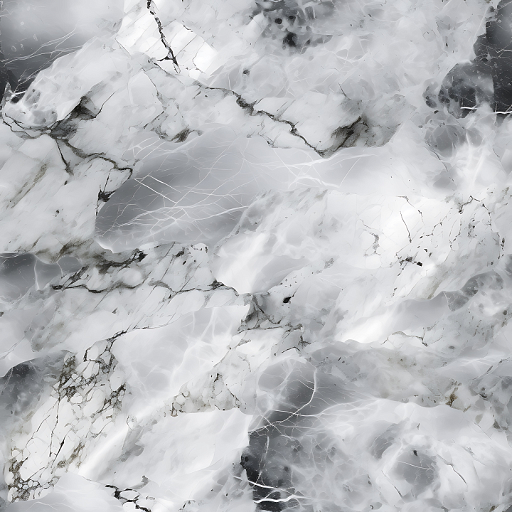 Gray Marble Featuring Silver and Black Veins seamless PBR texture preview