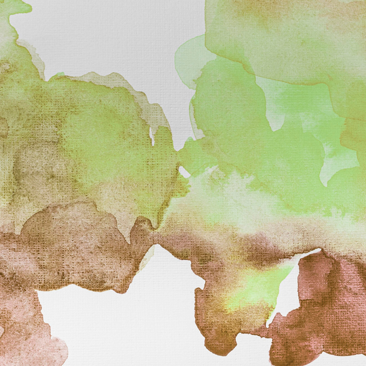 Watercolor Featuring Green and Brown Abstract Washes seamless PBR texture preview