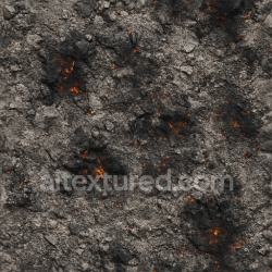 seamless Seamless 3D texture of smoldering ash crust PBR 8K surface texture 8k free download PBR