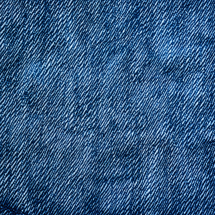 Cracked Denim Fabric with Detailed Blue Frayed Threads seamless PBR texture preview
