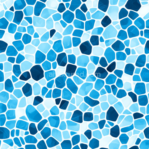Seamless 3D Mosaic PBR Texture of Irregular Blue Ceramic Stone Tiles with Glossy Finish texture preview