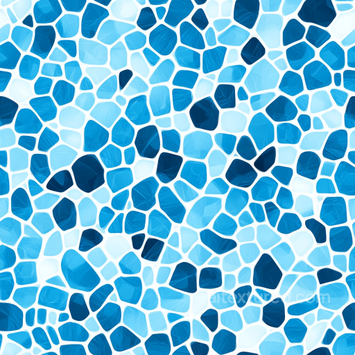 Mosaic PBR Texture of Irregular Blue Ceramic Stone Tiles with Glossy Finish seamless Mosaic PBR texture