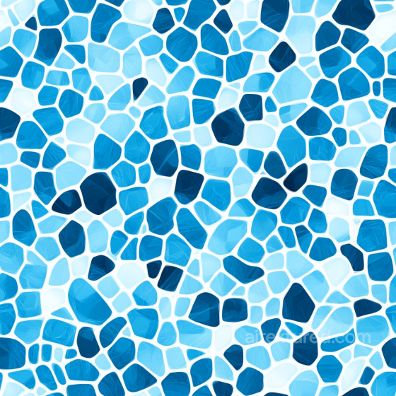Mosaic PBR Texture of Irregular Blue Ceramic Stone Tiles with Glossy Finish Mosaic texture preview