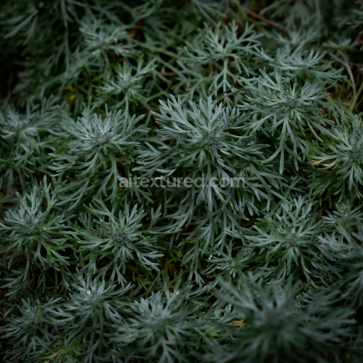 High-Resolution Natural Green Ground Texture with Delicate Foliage