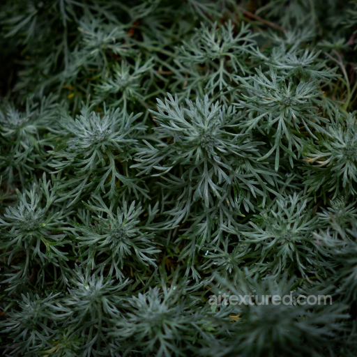 Natural Green Ground Texture with Delicate Foliage seamless Foliage PBR texture