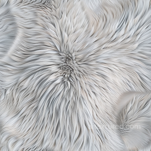 Long White Fur Leather PBR Texture with Flowing Hair Strands seamless Leather PBR texture