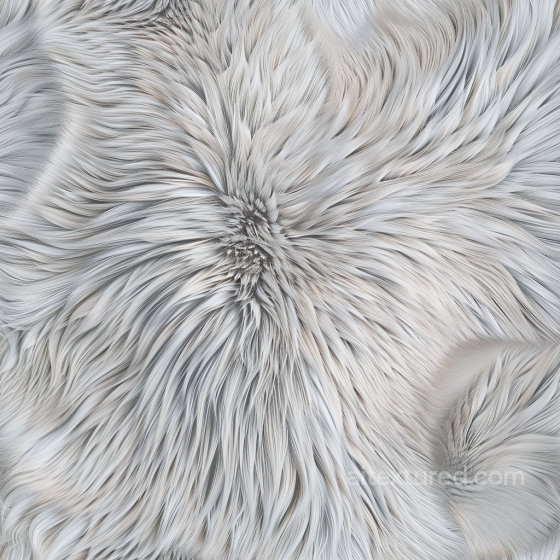Long White Fur Leather PBR Texture with Flowing Hair Strands Leather texture preview