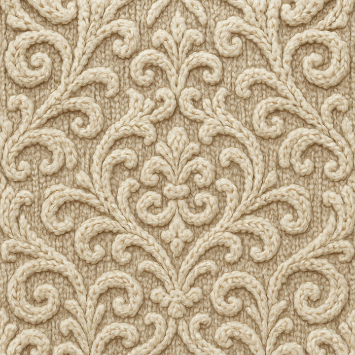 Ornate Wool seamless PBR texture preview