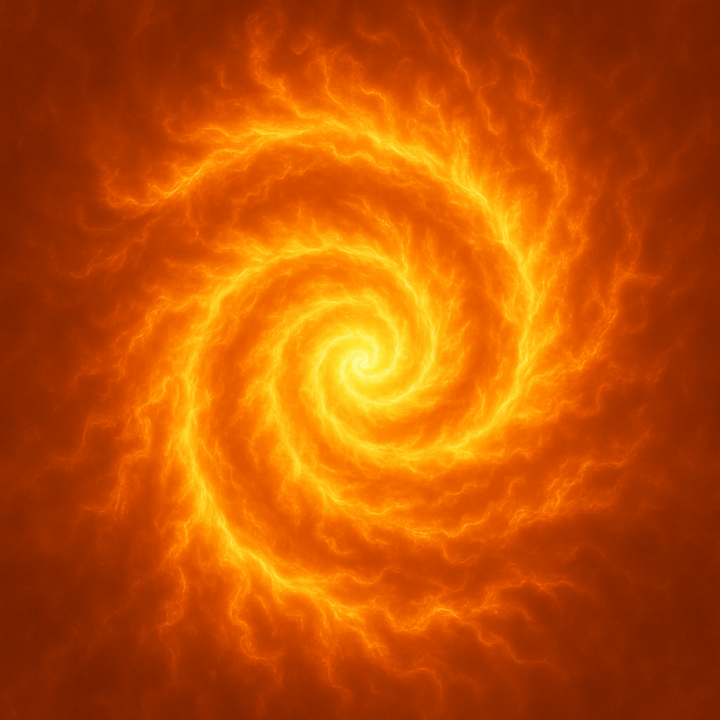 Fire Spiral Fractal With Fire Flare And Fire Burst Glow seamless PBR texture preview