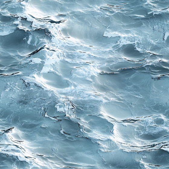 Water Texture of Realistic Ocean Surface with Dynamic Waves and Natural Highlights Water texture preview