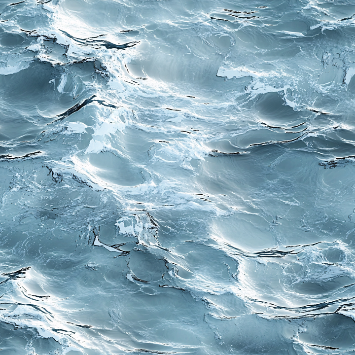 Water of Realistic Ocean Surface with Dynamic Waves and Natural Highlig… seamless PBR texture preview
