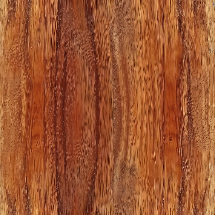 Polished Cedar Wood with Natural Grain and Warm Tones seamless PBR texture preview