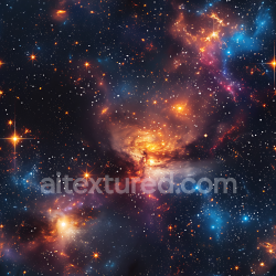 seamless Seamless 3D Space PBR Texture Featuring Vibrant Galaxy Nebula and Starfield Glow texture 8k free download PBR