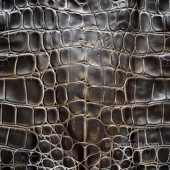 Dark Brown Crocodile Leather PBR Texture with Natural Scale Detailing Leather texture preview