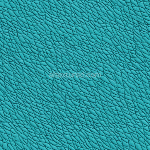 Seamless 3D Turquoise Cracked Leather PBR Texture with Distressed Grain