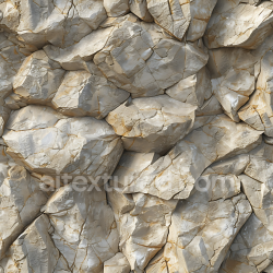 seamless Seamless 3D PBR Texture of Rugged Beige-Gray Cliff Rock with Natural Cracks texture 8k free download PBR