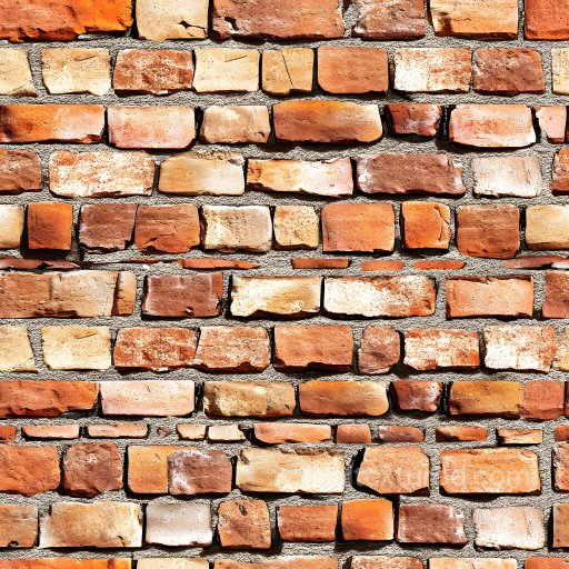 Cracked Red Brick Wall PBR Texture with Rough Mortar seamless Brick PBR texture
