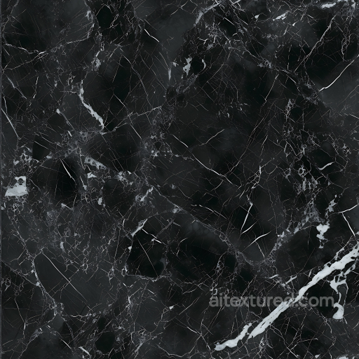 Belgium Black Marble PBR Texture with Natural White Veins seamless Marble PBR texture