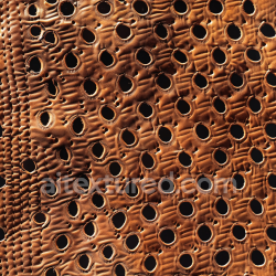 seamless Seamless 3D PBR Texture of Distressed Perforated Brown Leather with Irregular Hole Pattern texture 8k free download PBR