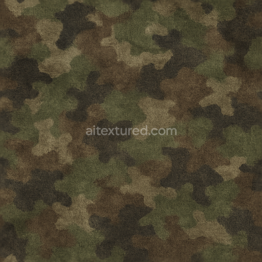 Seamless 3d texture pbr 8k camouflage netting fabric with blurry shapes and soft edges
