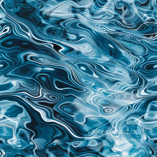 Seamless Stylized Liquid Water 3D PBR Texture with Abstract Flowing Patterns seamless Water PBR texture