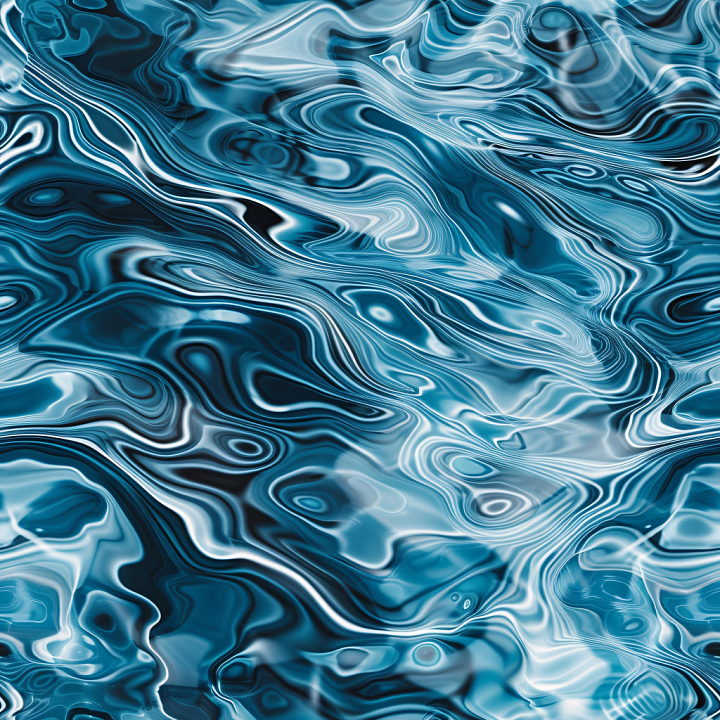 Stylized Liquid Water with Abstract Flowing Patterns seamless PBR texture preview