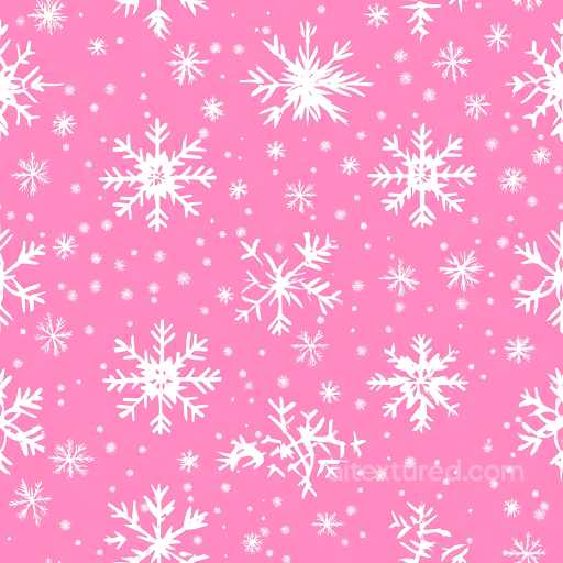 Digital Paper Texture with White Snowflake Pattern on Pink Background seamless All Christmas Digital paper PBR texture