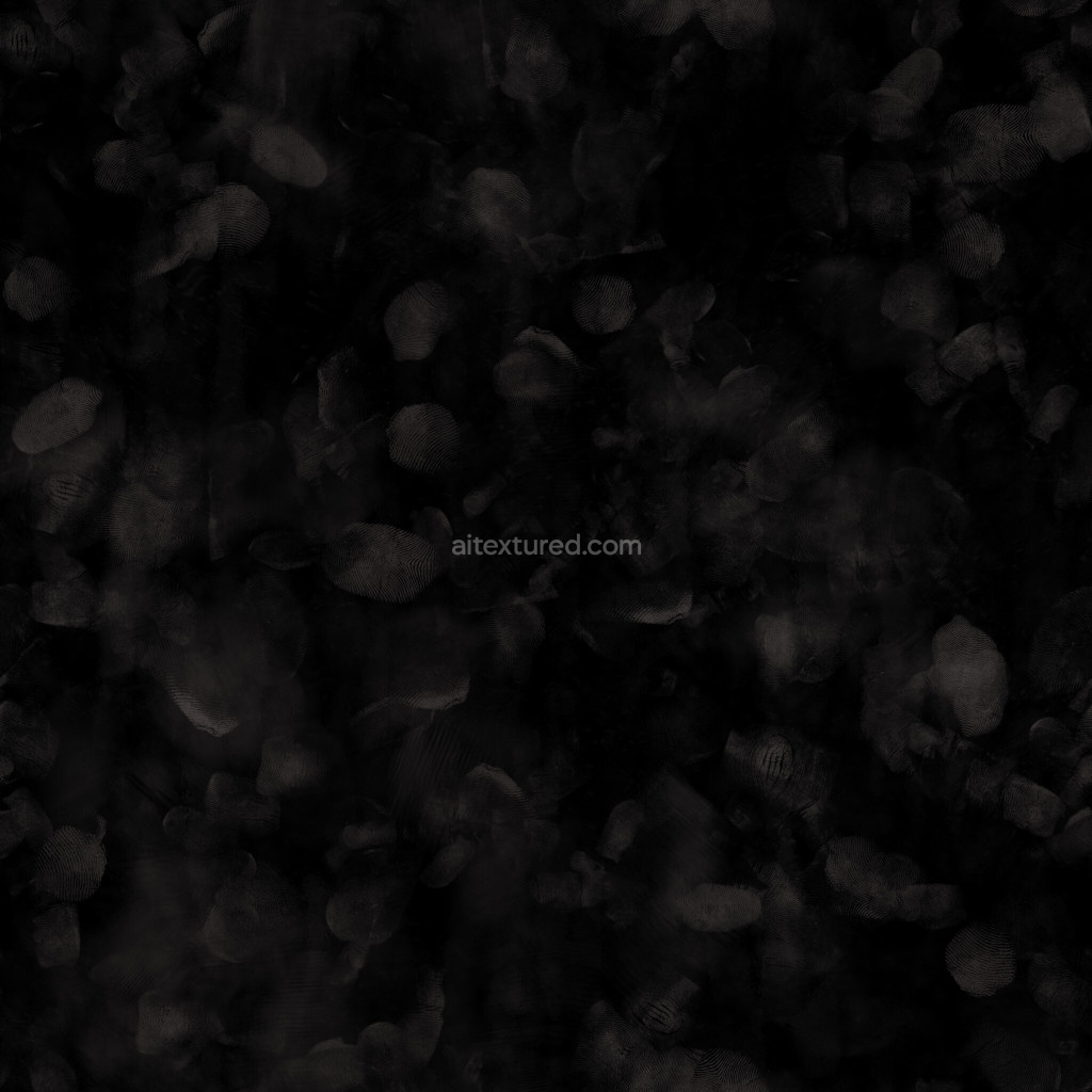 Seamless fingerprints PBR texture with a dark background