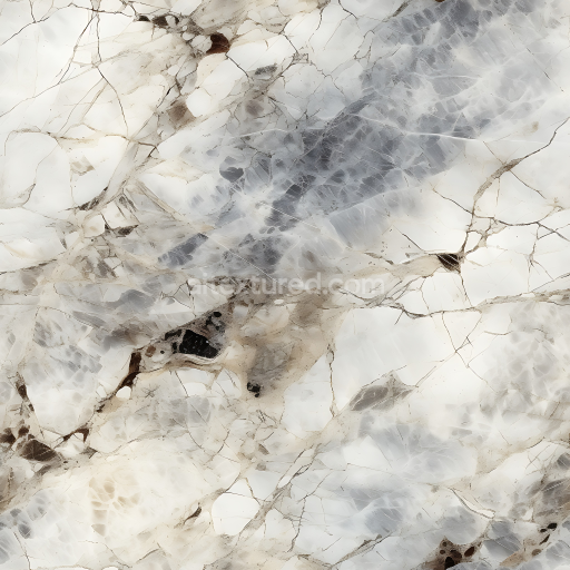 Seamless 3D Gray and Beige Marble PBR Texture with Chaotic Vein Pattern