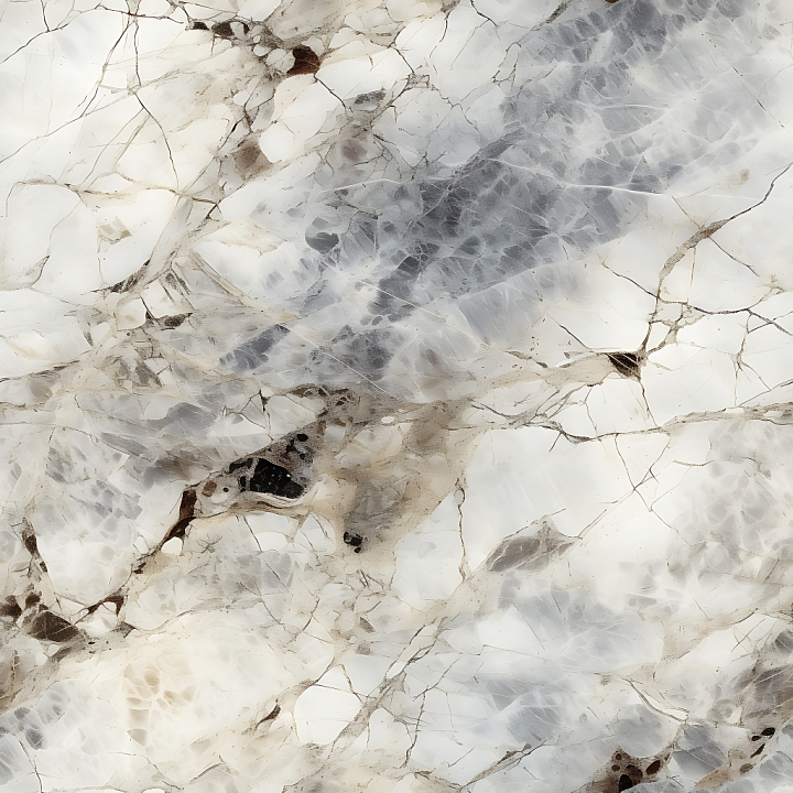 Gray and Beige Marble with Chaotic Vein Pattern seamless PBR texture preview