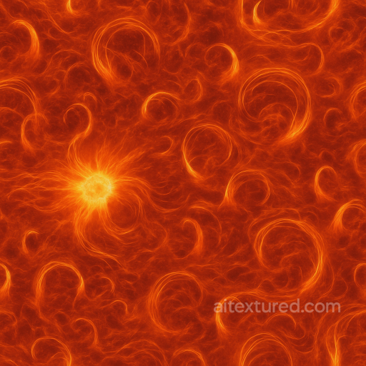 Solar Flare With Solar Prominence And Coronal Loops Detail In 8K seamless Star, space, planets PBR texture