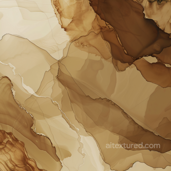 Alcohol Ink PBR Texture Featuring Brown Fluid Marbling and Delicate Veins Alcohol ink texture preview