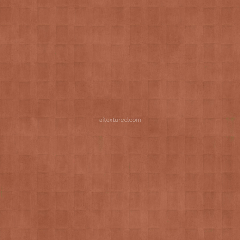 Seamless PBR roofing tiles texture in red color