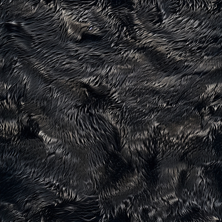 Glossy Black Fur Leather with Dynamic Sheen and Fine Grain seamless PBR texture preview