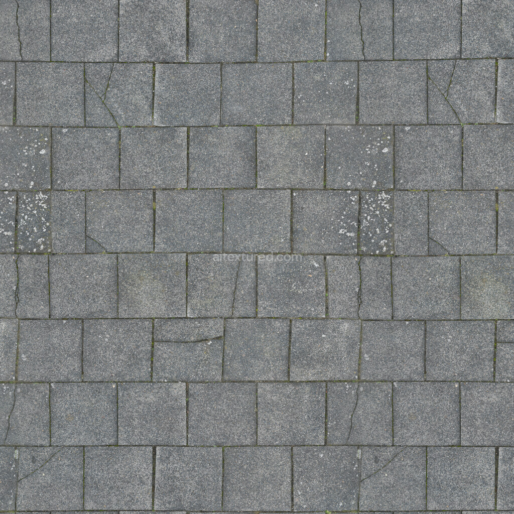Seamless paving stones texture with gray color and natural details